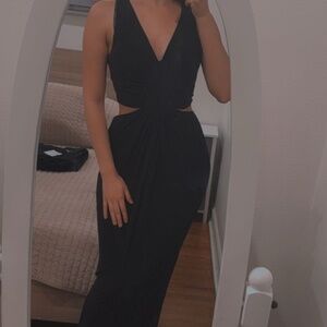 MISA LOS ANGELES BLACK maxi dress size S new with tags